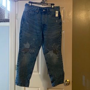 Old Navy jeans NWT, 8 petite, straight high rise non-stretch jeans.